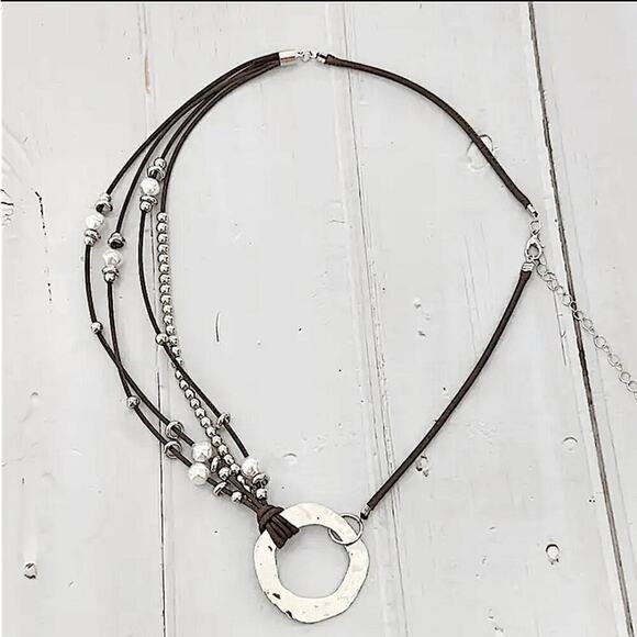 Bohemian Multilayer Geometric Beaded Necklace Tribal Boho - Picture 4 of 4